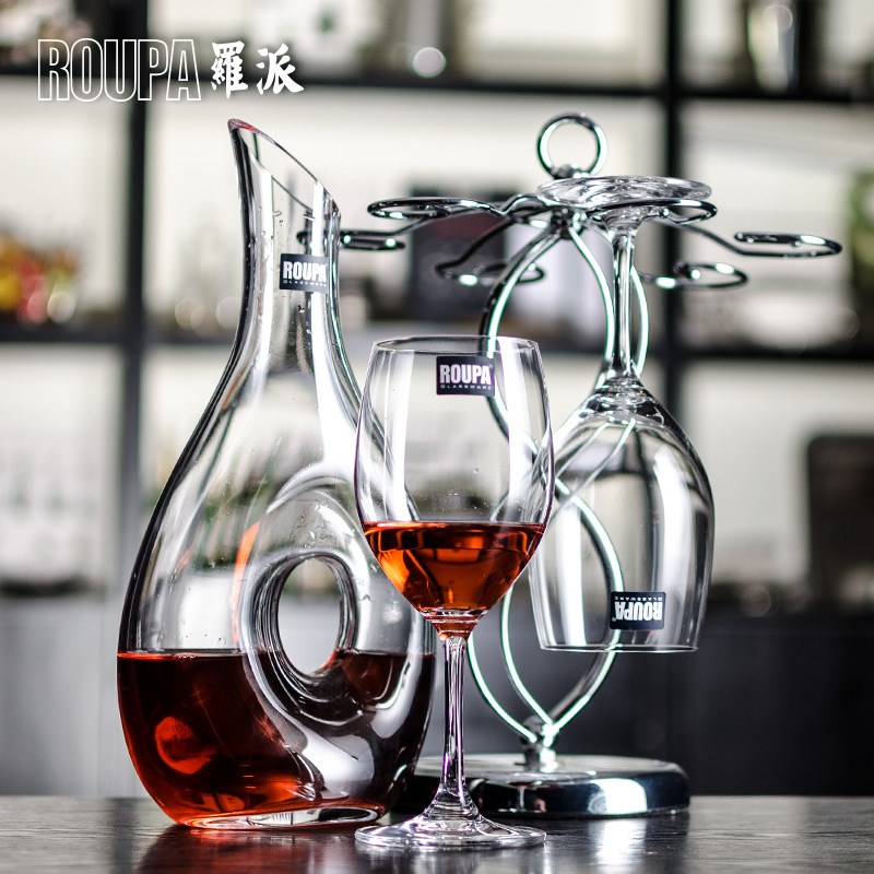 ROUPA罗派一体酒具家用水晶玻璃葡萄酒醒酒器红酒杯大号酒杯套装