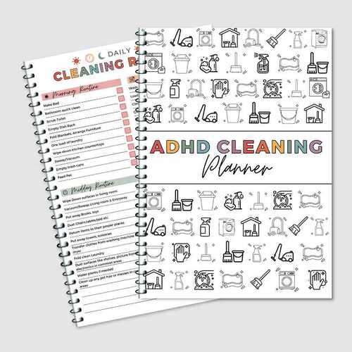 新品 ADHD CLEANING 家庭清洁时间表 年度清洁清单计划本现货