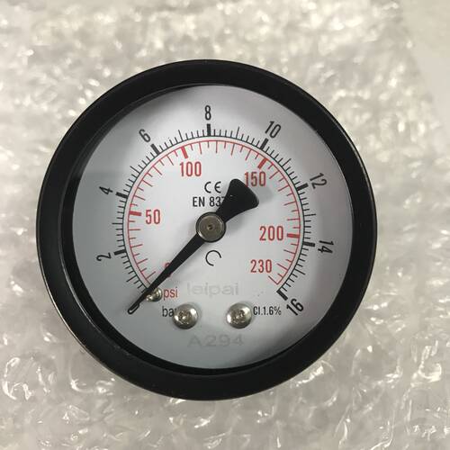 16bar 230psi 直径50mm 背接口ZG1/8 压力表 16bar=1.6mpa=16kg