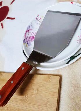 不锈钢加厚加宽特大号扒铲铁板鸭铁板豆腐专用煎铲铁板烧料理铲子