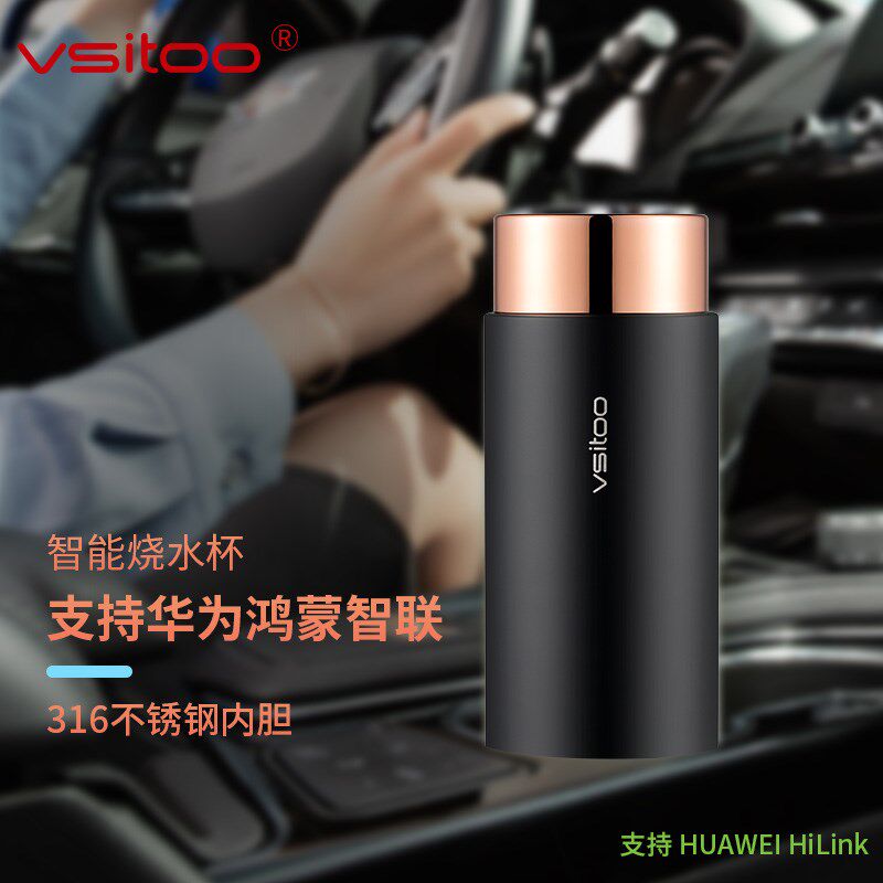 新款车载烧水杯车用12V24V保温加热水杯316电热杯烧水壶开水神器