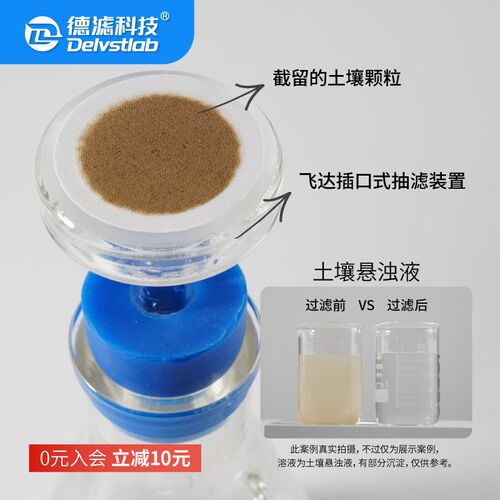 德滤实验室玻璃纤维滤膜SS悬浮物检测墨水细胞微藻液相水样预过滤