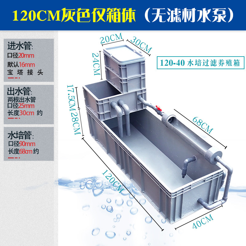 乌龟水培养殖箱金鱼过滤箱滴流盒过滤器周转箱过滤箱diy定做图片