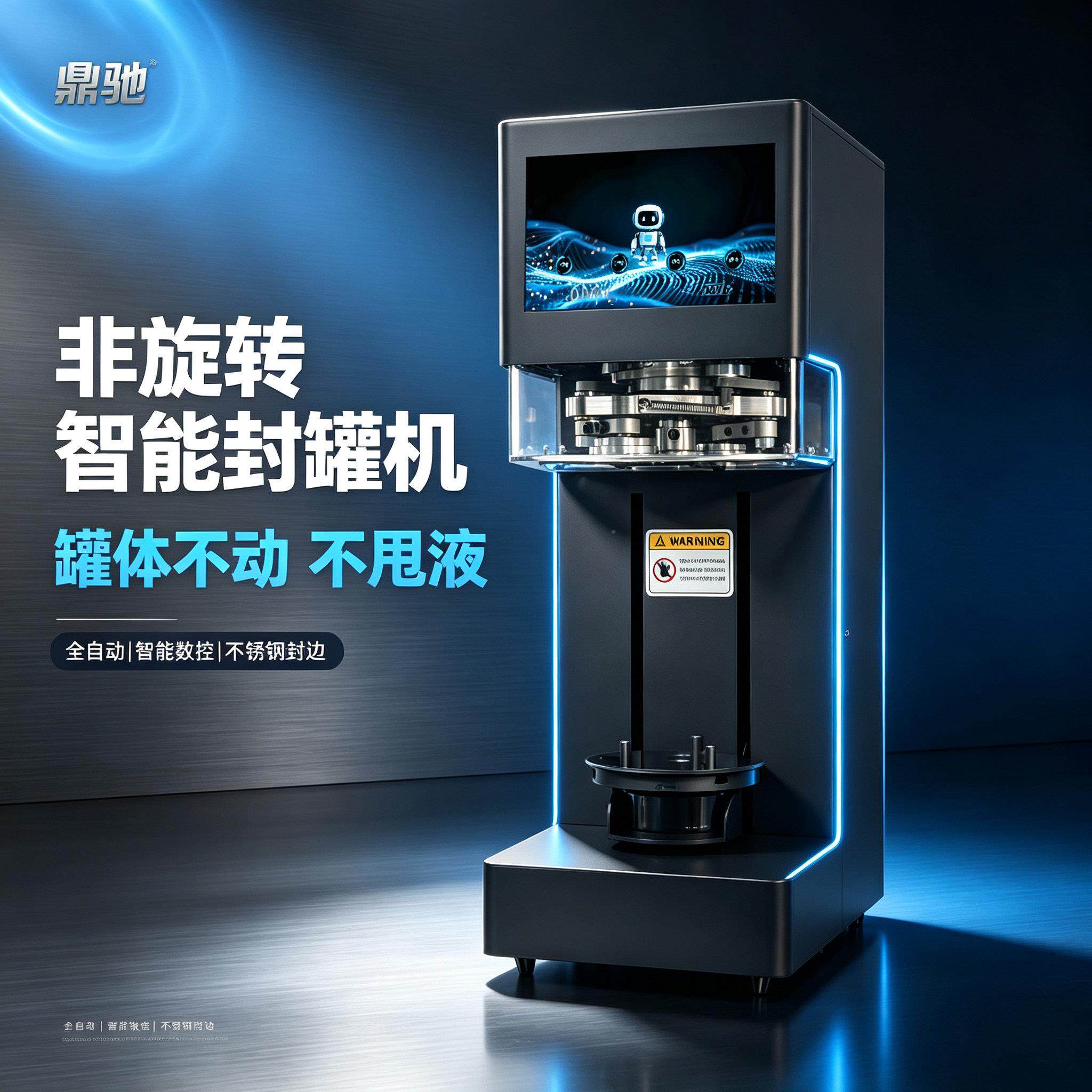 鼎商用易拉封口机非旋转自动驰升降饮店智品能封罐机罐非不DC-169