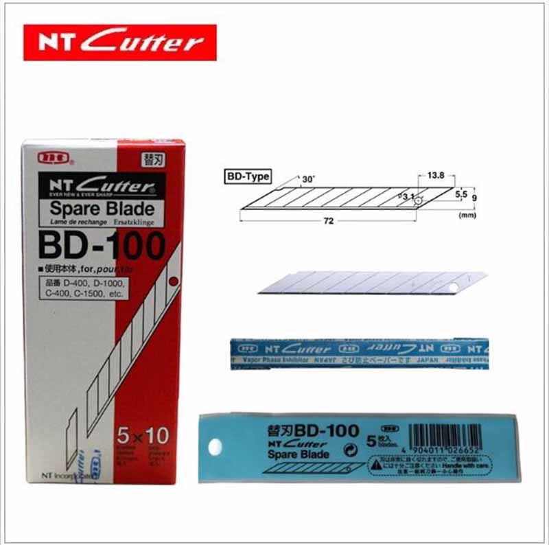 日本进口NT CUTTER BD-100手机贴膜美工刀片BD-100刀片 1盒
