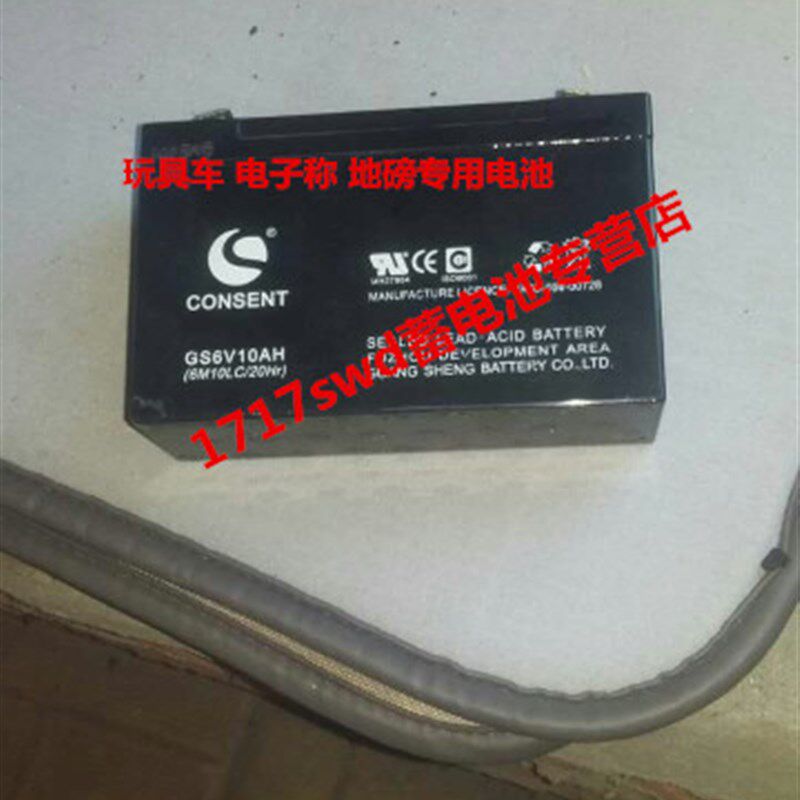 免邮CONSENT GS6V10AH (6M10LC/20Hr)玩具车 电子称 地磅用电池