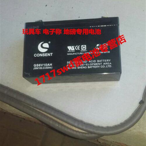 免邮CONSENT GS6V10AH (6M10LC/20Hr)玩具车 电子称 地磅用电池