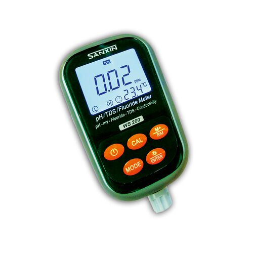 上海三信 WS200便携式pH/氟离子/电导率仪 F501-S电极 pF1.0标液