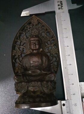 摆件人物雕像黑色中式家居铜器复古工艺