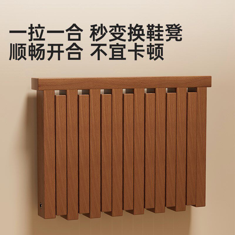 隐形换鞋凳鞋柜边玄关折叠墙面极窄凳挂墙式凳子超薄壁挂椅子门口