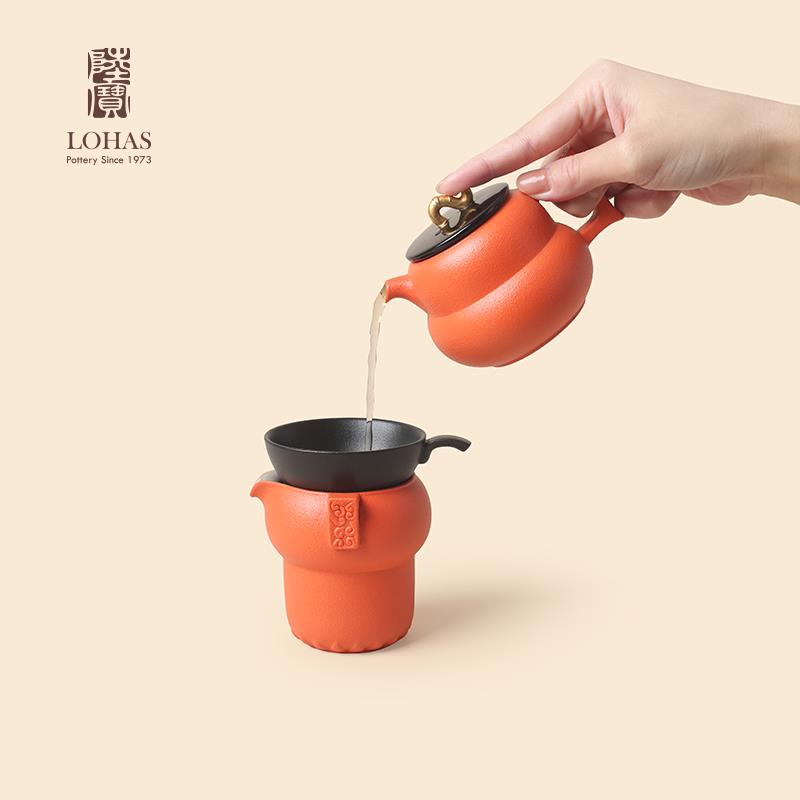 陆宝陶瓷茶器福瑞呈祥茶礼节日送礼套装家用泡茶新中式茶具套组