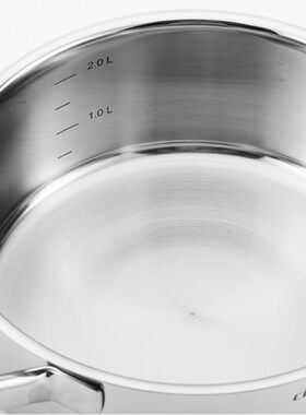 【厨神汤锅】喜时加厚不锈钢双耳汤锅家用蒸锅炖锅煮锅电燃通用