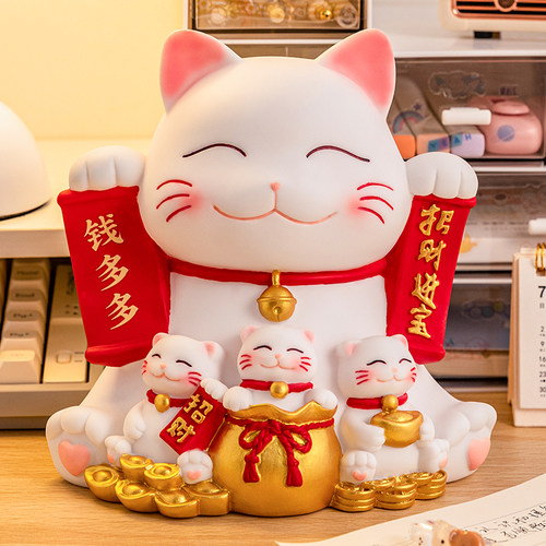 招财猫存钱罐2023年新款儿童男女孩大容量只进不出摔不烂储钱蓄罐