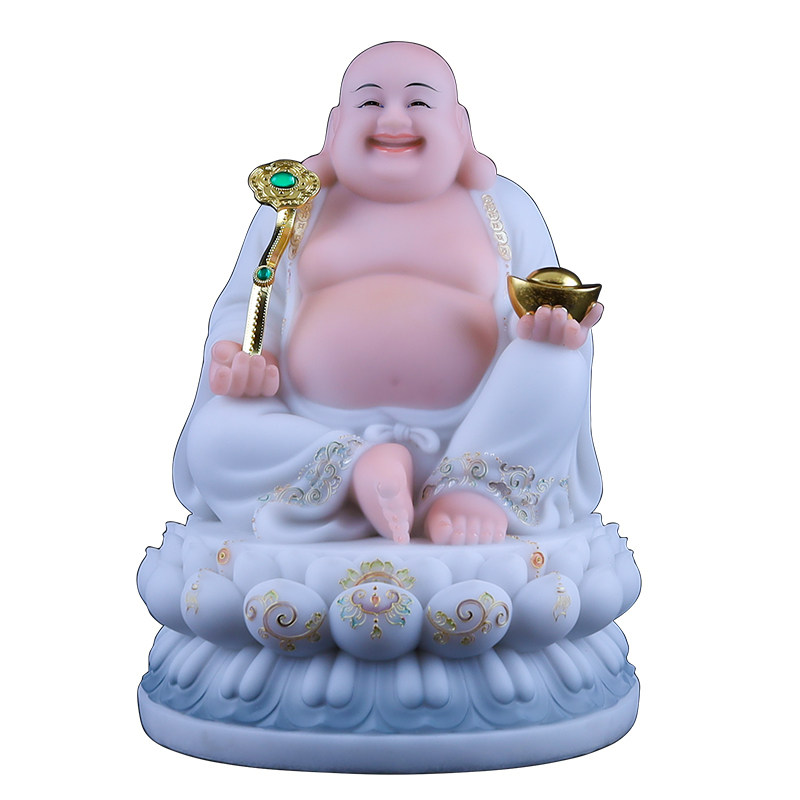 汉白玉全堂佛家用释迦牟尼佛佛像摆件观音菩萨娑婆三圣地藏王弥勒