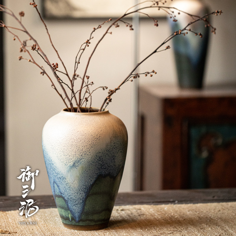 景德镇陶瓷瓶子可水培高级感禅意摆件可水培新中式干燥花插花花瓶