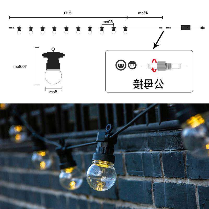 50球泡灯串户外低压40灯串10圣诞景观庭院彩灯婚礼节日装饰