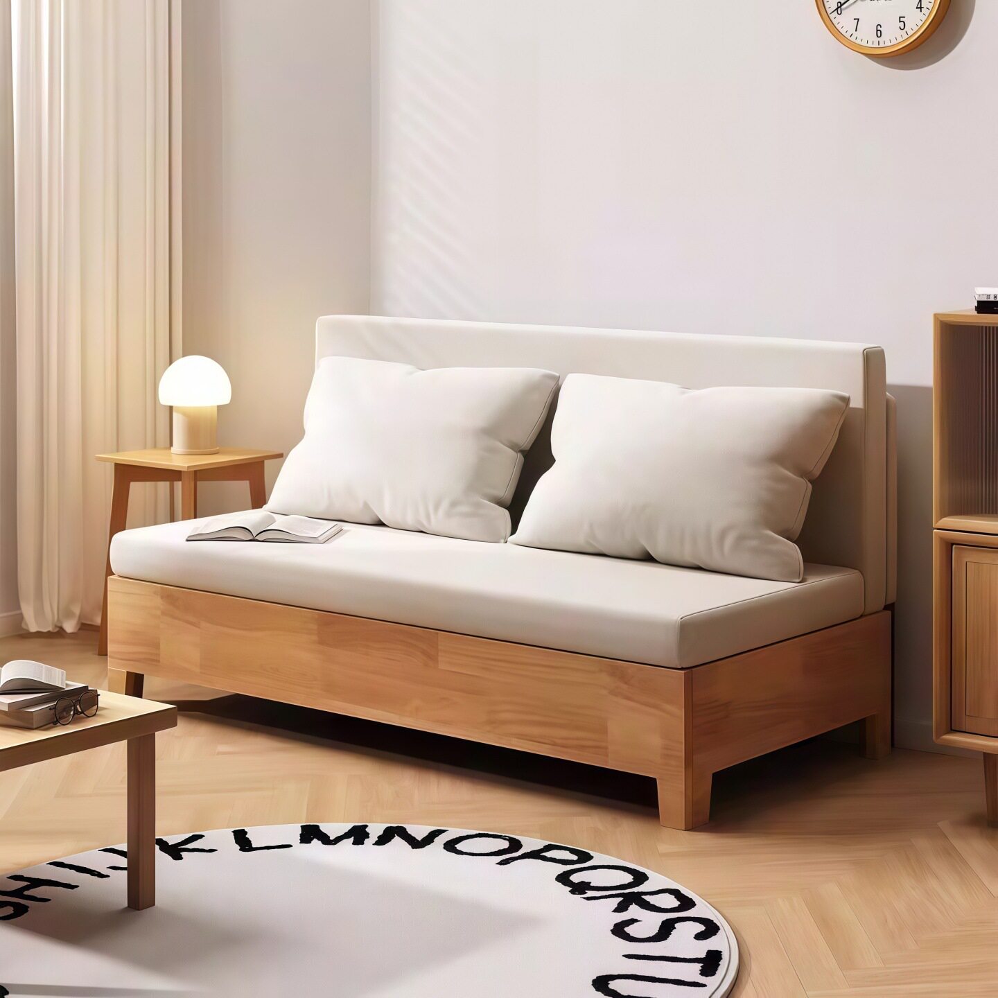 实木沙发床多功能两用可折叠床小户型客厅书房伸缩单双人新款沙发