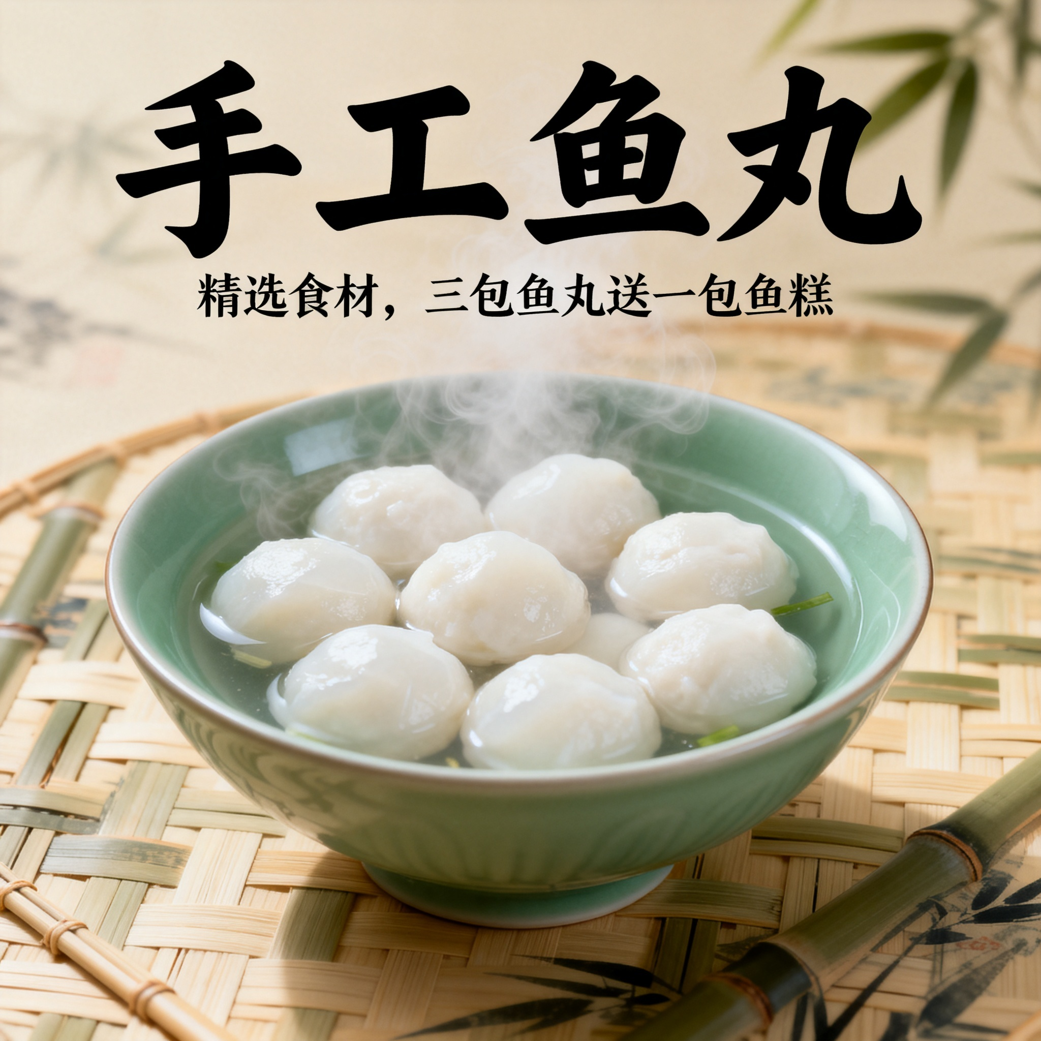鱼丸手工现打新鲜活鱼制作
