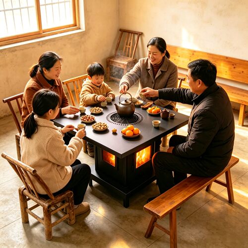 沃贝斯四面观火正方形取暖炉