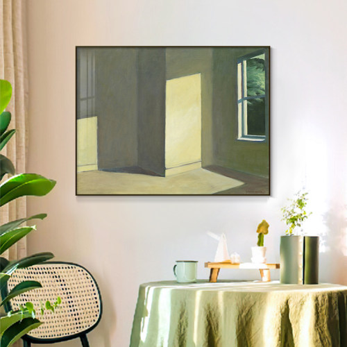 世界名画客厅餐厅油画霍普靠海的C房间装饰画民宿风景卧室挂画壁