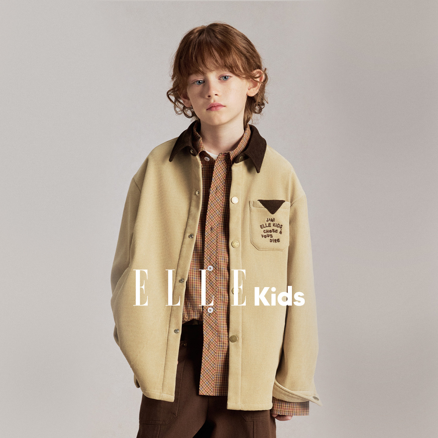 ELLEkids男童秋冬灯芯绒夹克图片