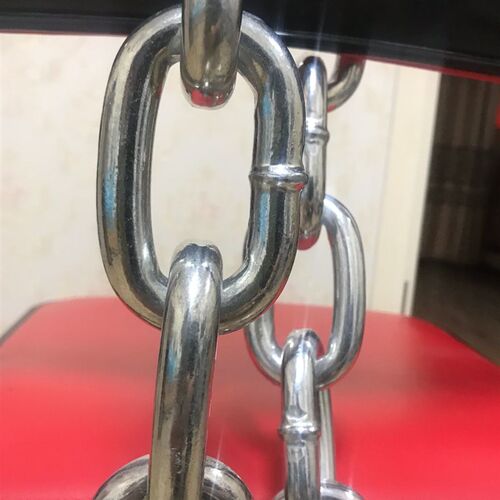 镀锌铁炼子锁狗炼子铁炼条加粗B锁焊接吊链条狗炼门链护栏链装饰