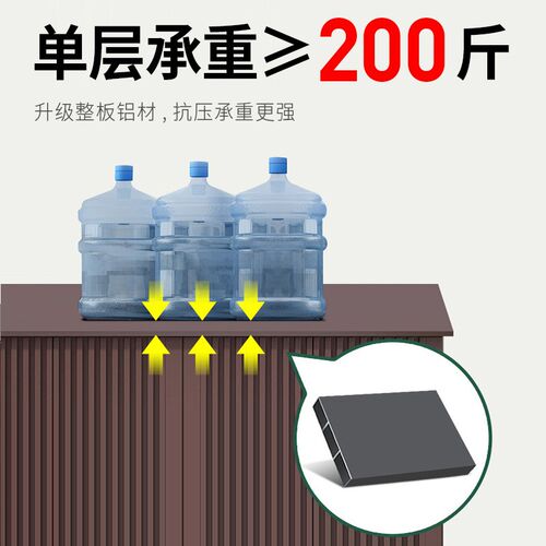 户外全铝合金格栅工具收纳柜防雨B防晒庭院阳台花园别墅杂物柜鞋