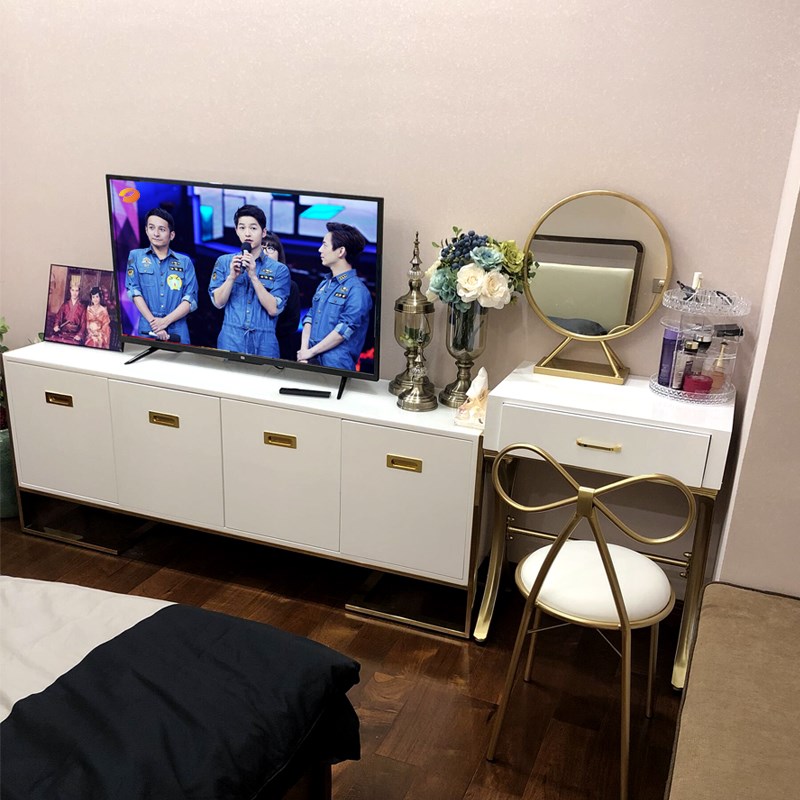 后现代简约电视柜轻奢高款卧室电视柜小户型迷你家具套装组合地柜