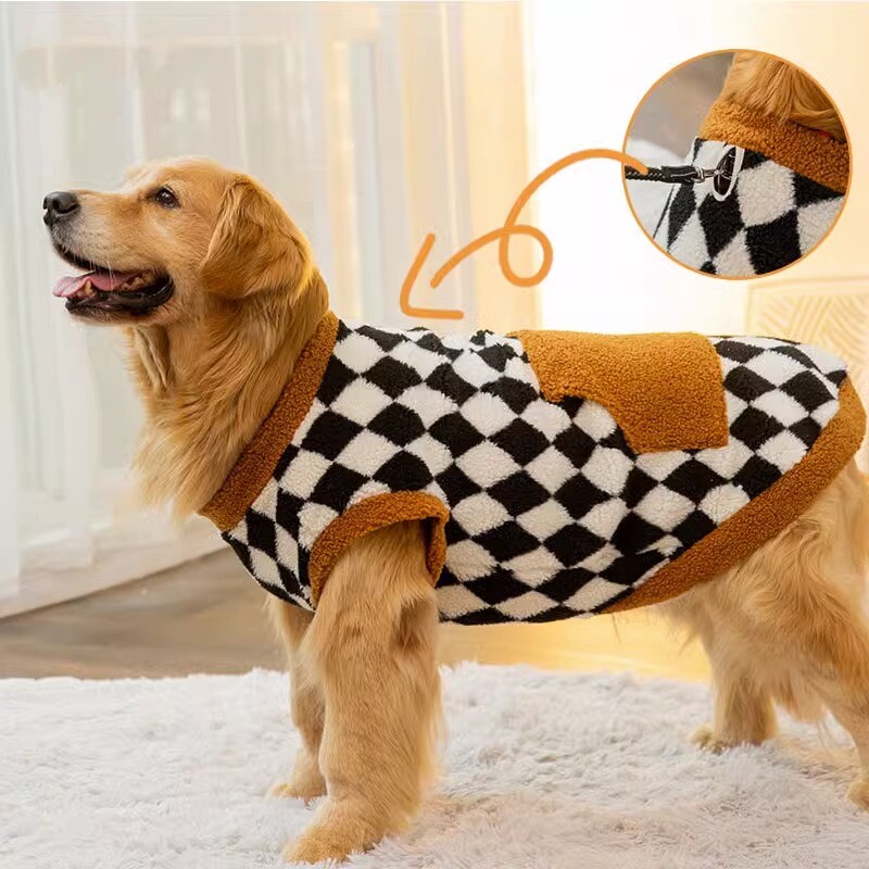 绒衣金毛大狗狗衣服冬季中大型犬宠物拉布拉多冬天萨摩边境牧羊犬