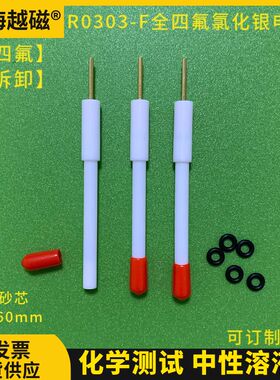 R0303-F型全四氟氯化银电极 参比电极 玻璃银.氯化银电极 四氟杆