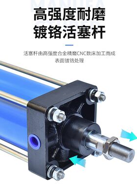 气动大推力重型大体积铁气缸可调行程非标QGB100/125/160/200/300