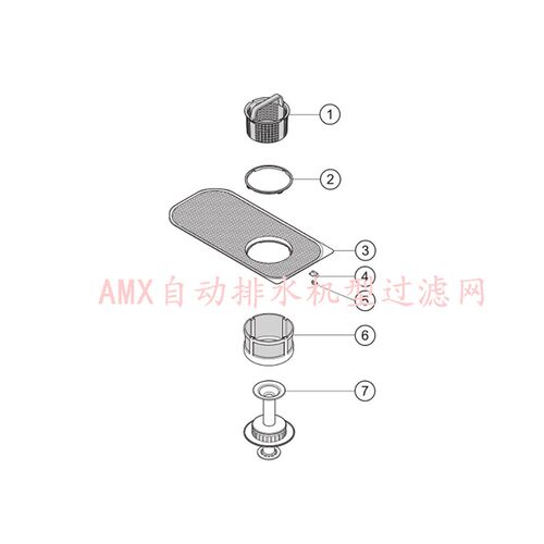 HOBART霍巴特洗碗机 自动排水过滤网篮 高达AM900/AMX 排水组件