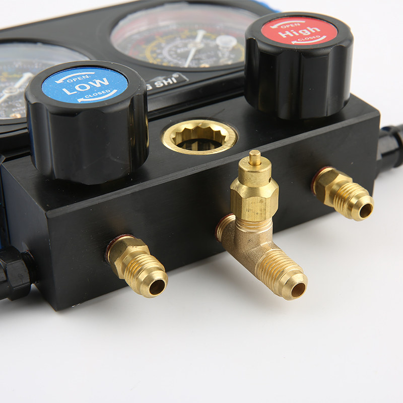 曾氏亿森汽车空调双表加氟表 r134a空调加氟工具套装冷煤油雪种表