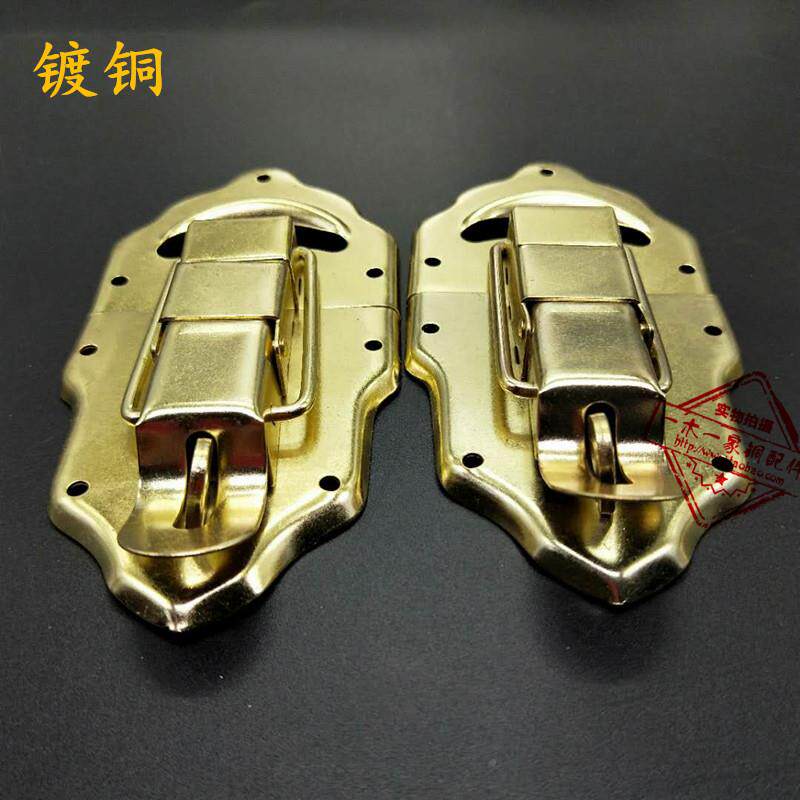 樟木箱配件搭锁扣套件镀铜箱扣扣老式DTPJ-1家俱箱子金包铁五卡鞋
