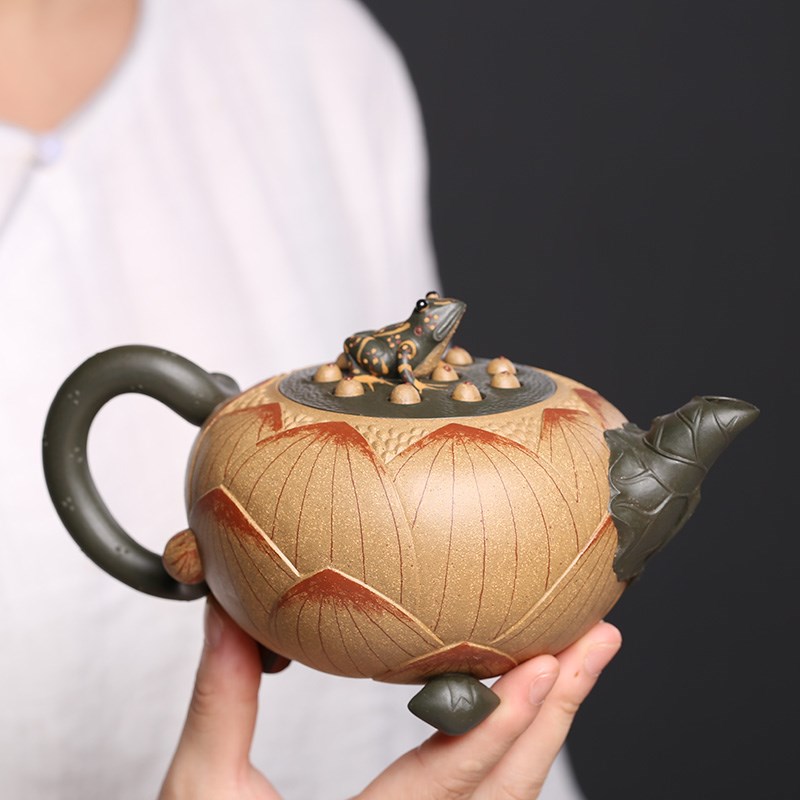 纯手工宜兴紫砂壶 原矿段泥茶壶 中式大容量茶具组
