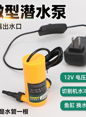 微型水泵开槽机切割机水钻开孔迷你抽水自吸潜水泵直流12V小水泵