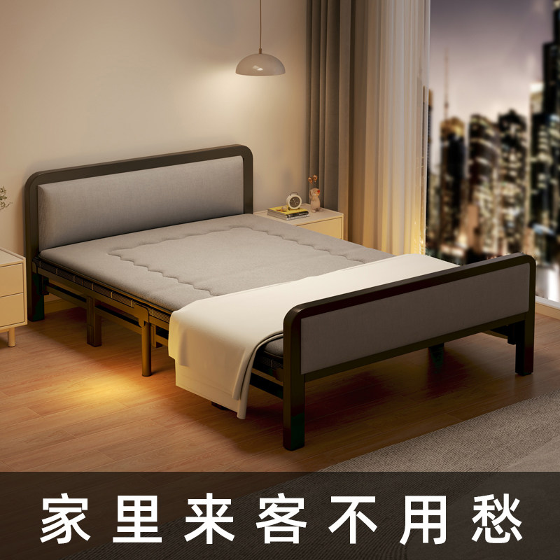 折叠床单人家用成人简易午休小床出租屋双人午睡硬板床可携式行军