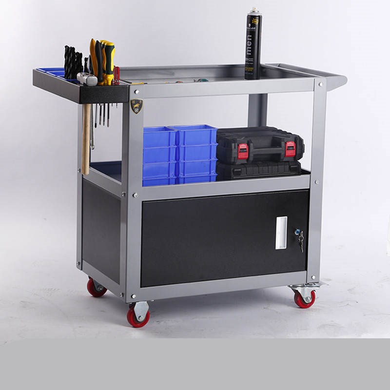 手推箱多功能工具柜车间加厚推车维修厚实工业级简易耐用耐磨三层