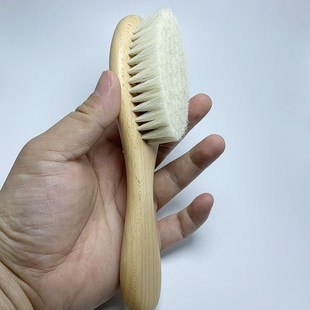 头发刷碎发刷barber实木木手柄男士油头雕刻碎发扫羊毛油头刷颈扫