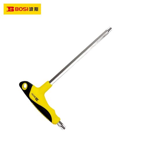 波斯工具 双色柄T型梅花六角扳手 花型内六花梅花型T10-T50