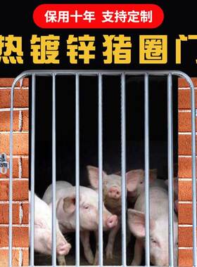 猪圈门养猪场围栏镀锌钢管猪舍门母猪产牀後门养殖场限位栏前门