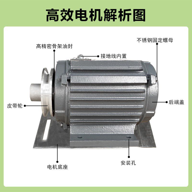 大牧人负压风机电机养殖畜牧排风扇马达工业换气扇纯铜电机1.1KW