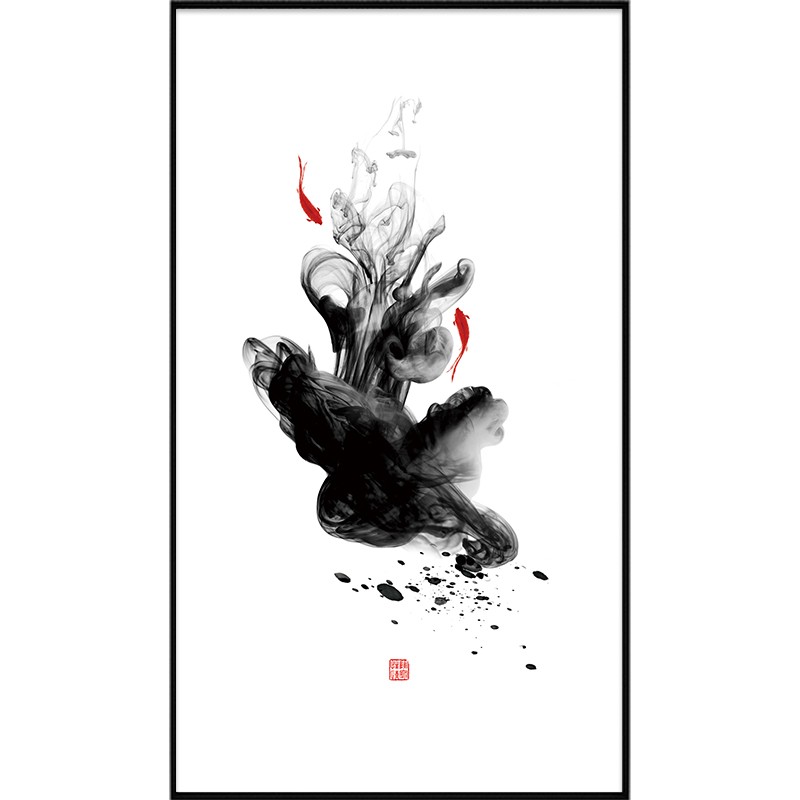 新中式卫生间防水画厕所装饰画浴室画墙壁画洗手间挂画免打孔免钉