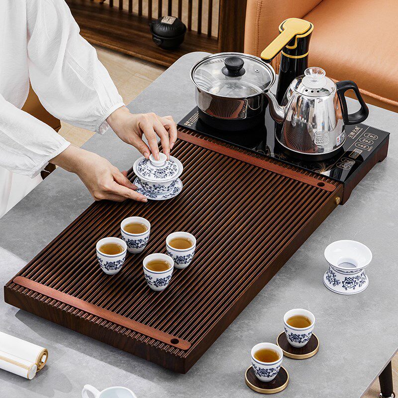 茶具套装全自动烧水壶一体式功夫茶盘整套家用新款客厅小型泡茶台