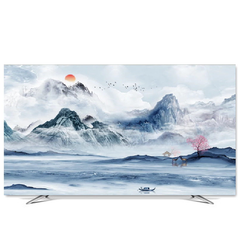 升级版电视机防尘罩布布艺家用42寸55寸58寸65寸壁挂曲屏遮挡罩套