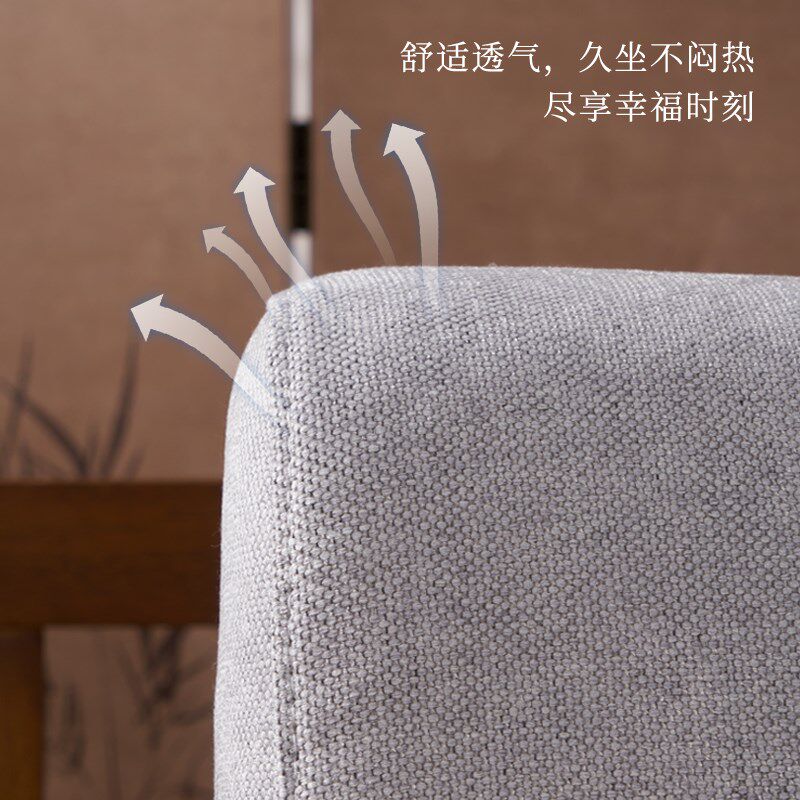 雪尼纱s型沙发后靠背垫硬定制长方形新中式实木大客厅床头软包