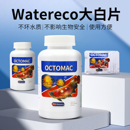 Watereco大白片内寄龙鱼金鱼罗汉血鹦鹉观赏鱼用水质调节剂