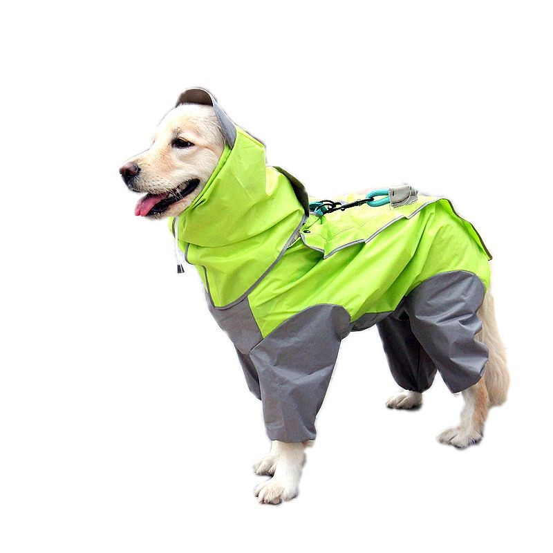 狗雨衣柴犬大狗小狗大型犬法斗比熊泰迪防水宠物金毛连帽四脚全包
