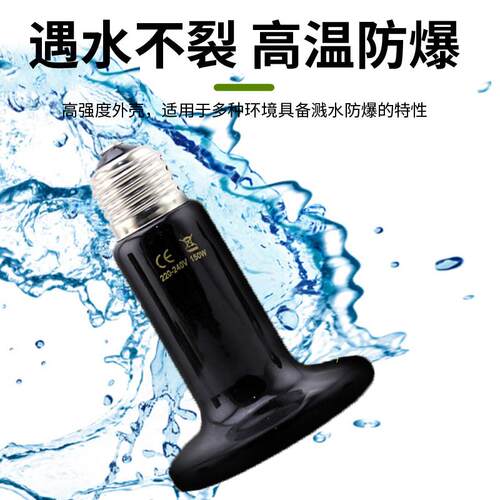 宠物恒温加热灯陶瓷无光取暖芦丁鸡鹦鹉爬宠乌龟鱼缸狗笼子加热灯