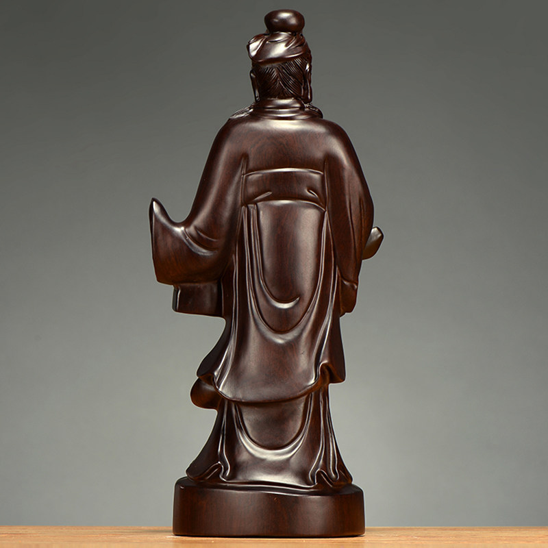 黑檀木雕华佗像摆件医圣神医医院诊所装饰品实木工艺品送名医礼品